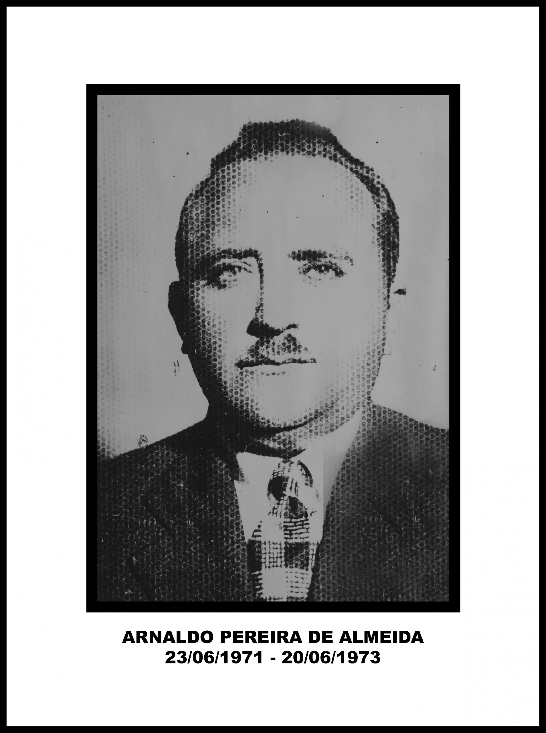 Retrato oficial de Arnaldo Pereira — Venerável Mestre